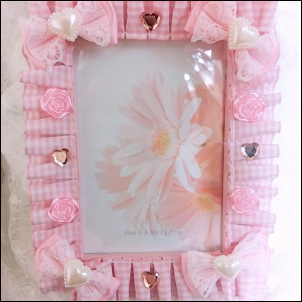 リボンと薔薇のフォトフレーム
