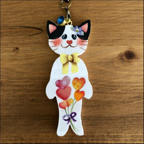 ねこちゃんキーホルダー(ハチワレ)