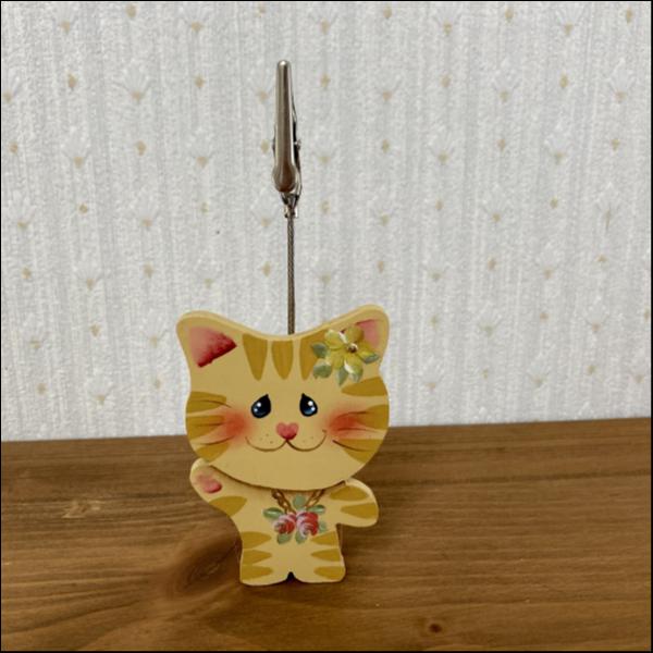 ネコのメモスタンド(茶トラ①)