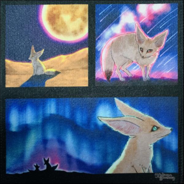 フェネック夜空 ミニタオル