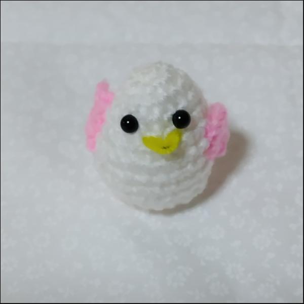 編みぐるみ カラフルシマエナガ ピンク