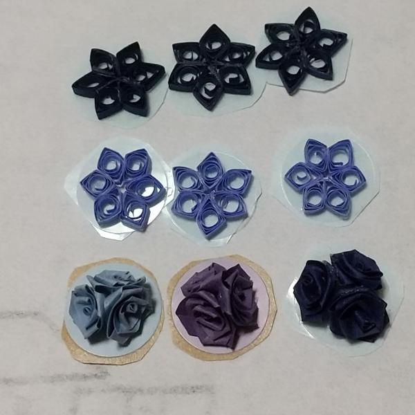 雪と薔薇(寒色系)