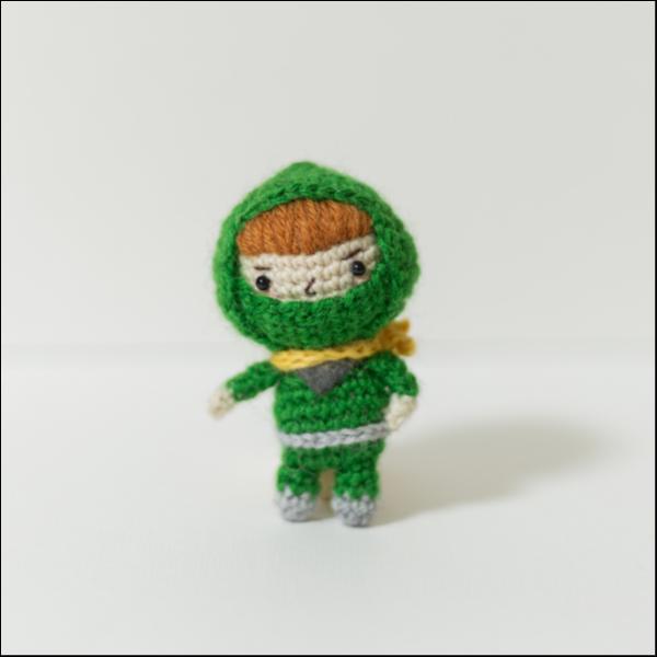 忍者（緑）のあみぐるみ