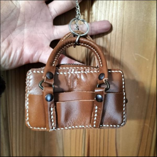 本革ショルダー型バッグチャーム(中サイズ)