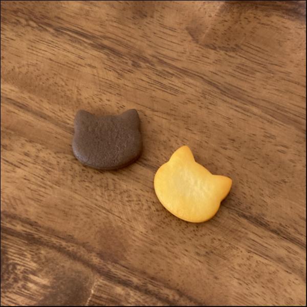 猫のクッキーマグネット(プレーン&ココア)PP