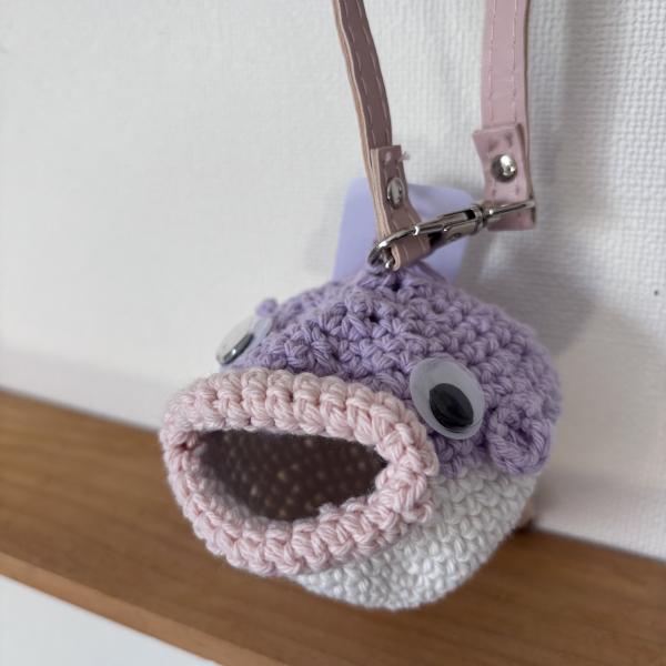 フグのキーケース　紫