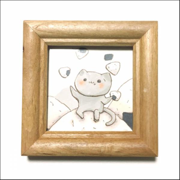 ミニ原画「ねこざわくんとおにだま」