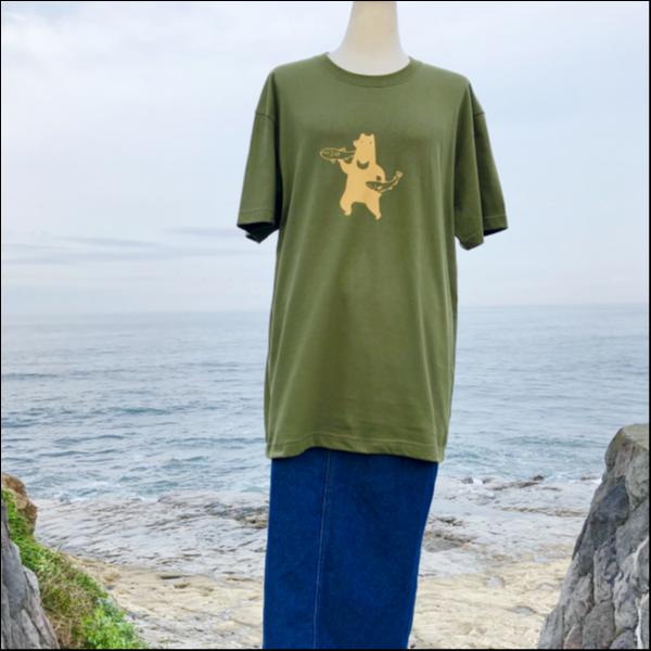 L・ シャケくまTシャツ 