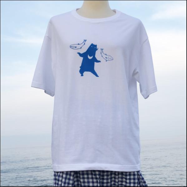 S・シャケくまTシャツ